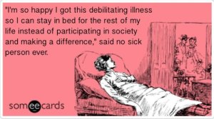 debilitating illness bed ecard